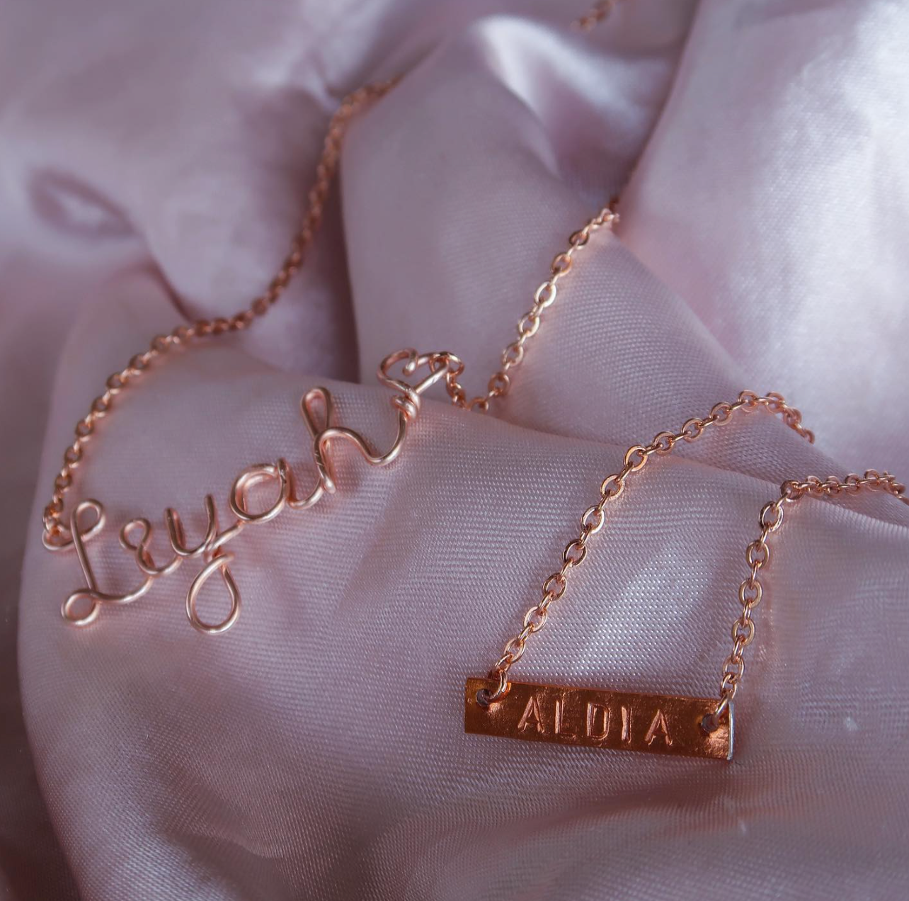 Horizontal Bar Name Necklace